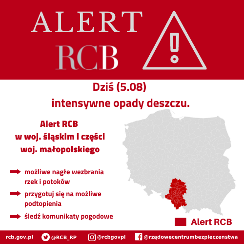 Alert RCB – 5 sierpnia.