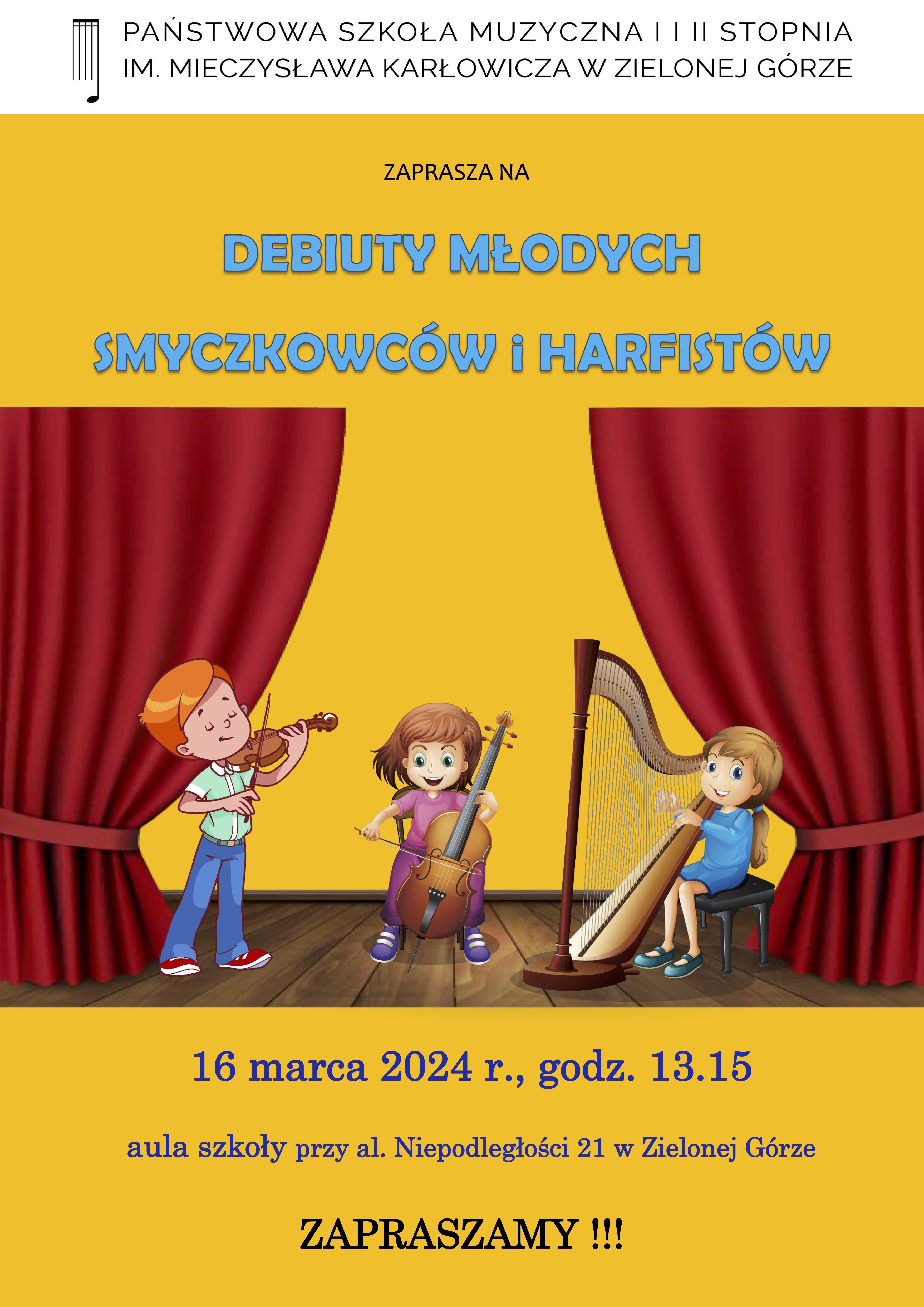 Debiuty młodych smyczkowców i harfistów