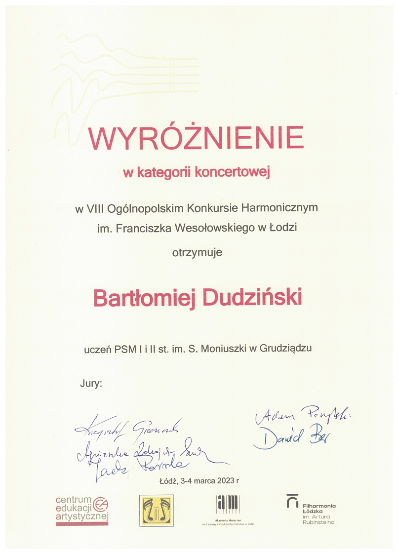 Dyplom Dudziński