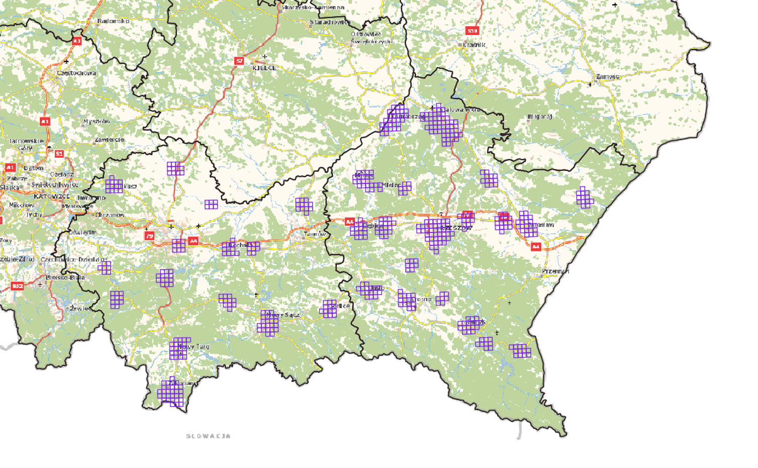 Ilustracja przedstawiaja zakres planowanej do opracowania ortofotomapy i danych wysokościowych w 2023 r. cz. 3