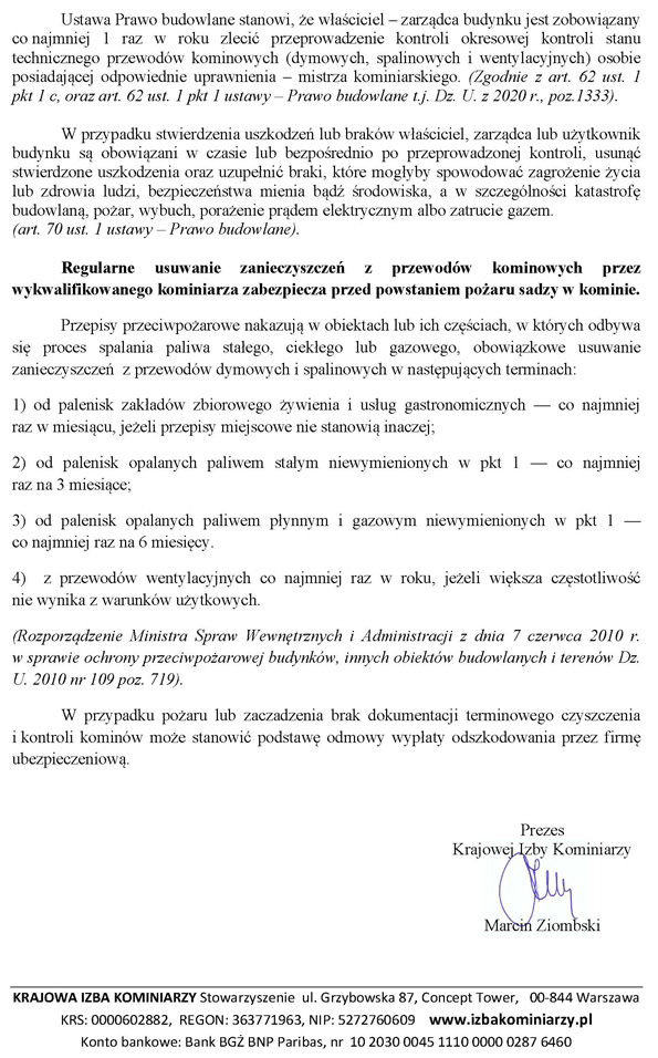 Krajowa izba kominiarzy strona 2