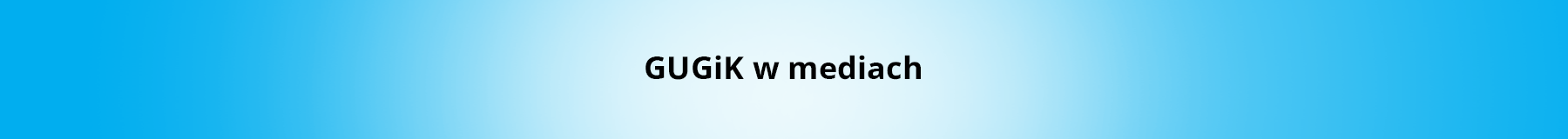 Napis GUGiK w mediach na biało-niebieskim tle