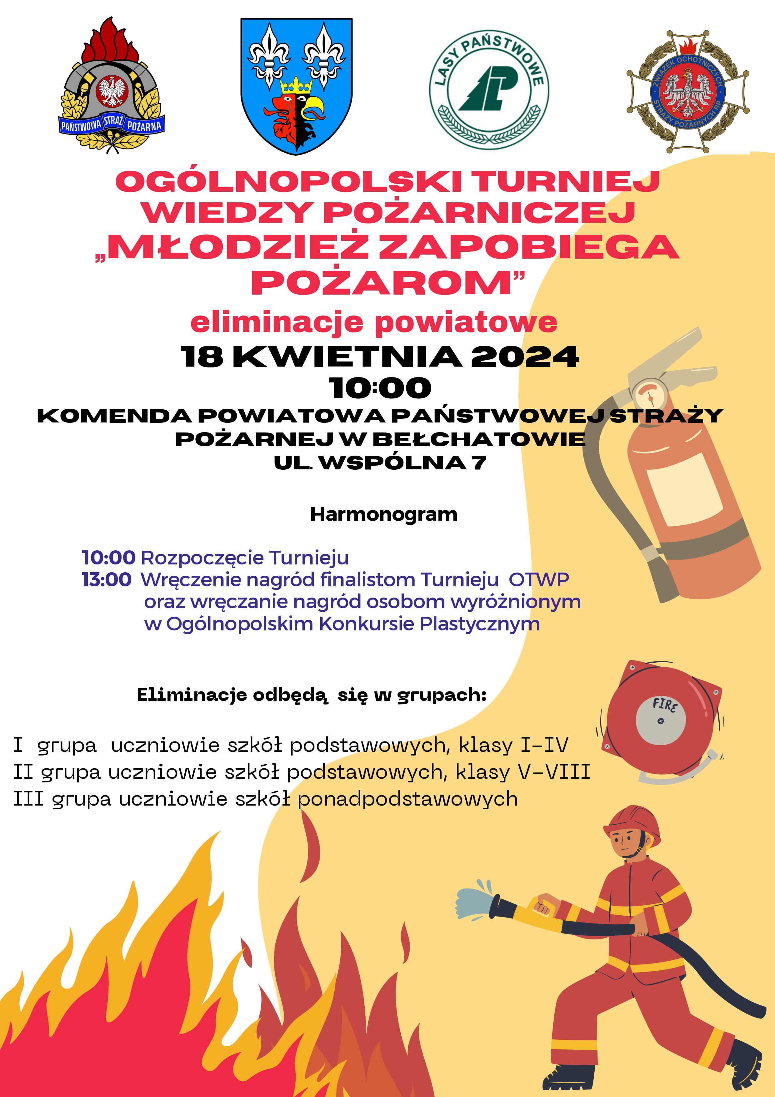 Eliminacje Powiatowe Turnieju Wiedzy Pożarniczej