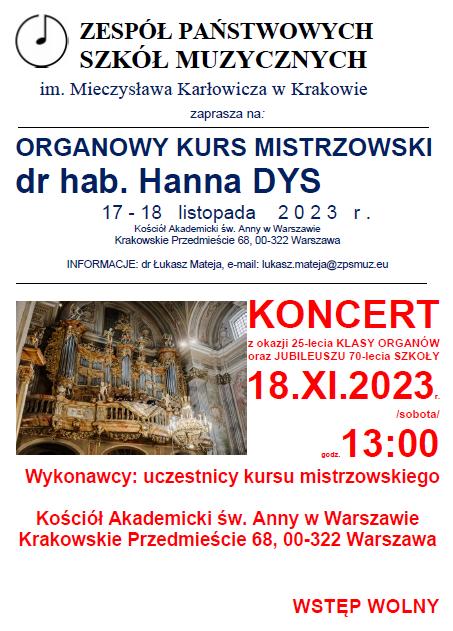 organowy kurs mistrzowski