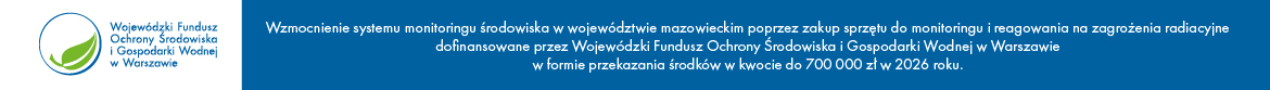 Dofinansowania z WFOŚiGW na zakup specjalistycznego sprzętu do monitorowania zagrożeń radiacyjnych