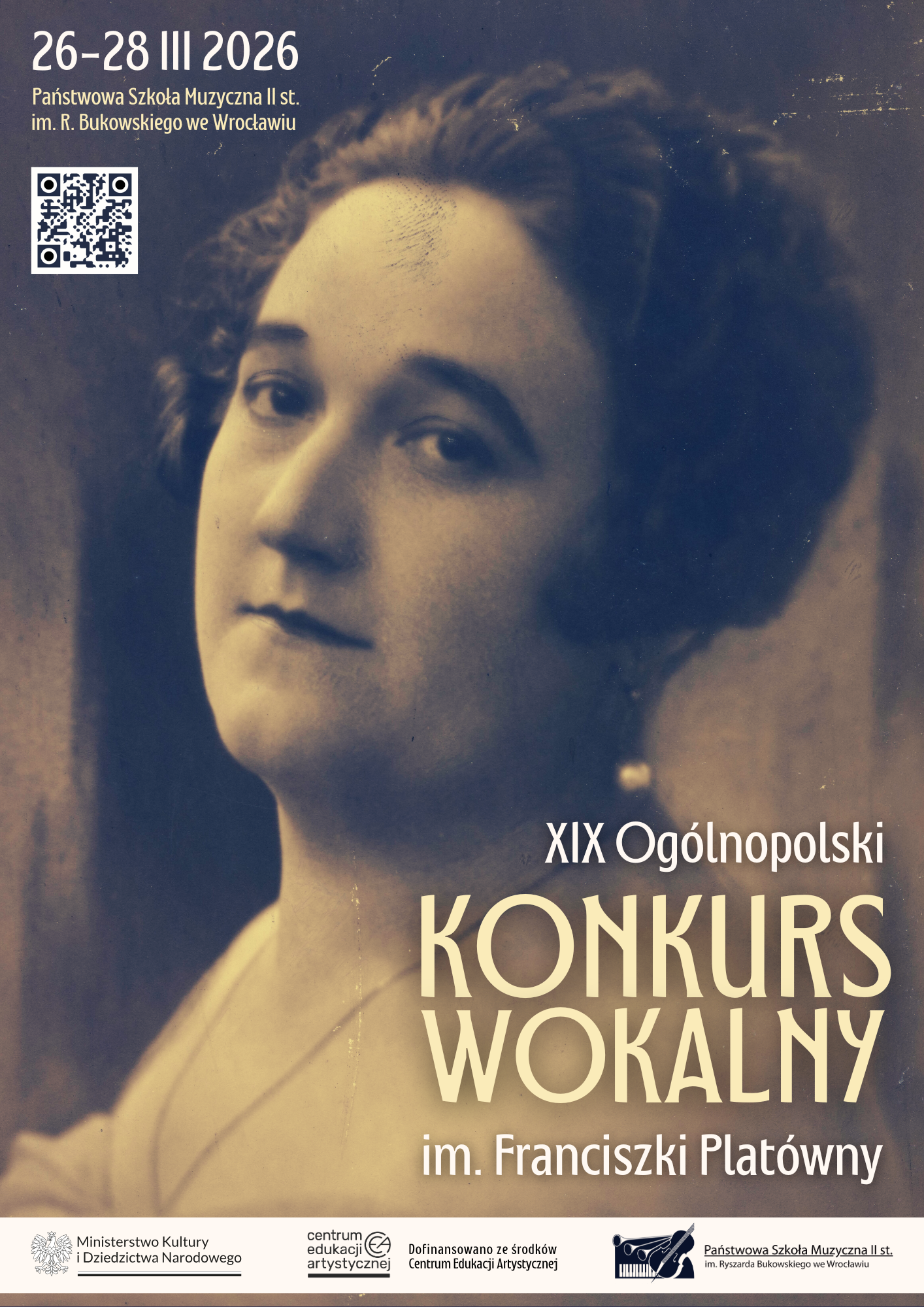 XIX Ogólnopolski Konkurs Wokalny im. Franciszki Platówny - plakat