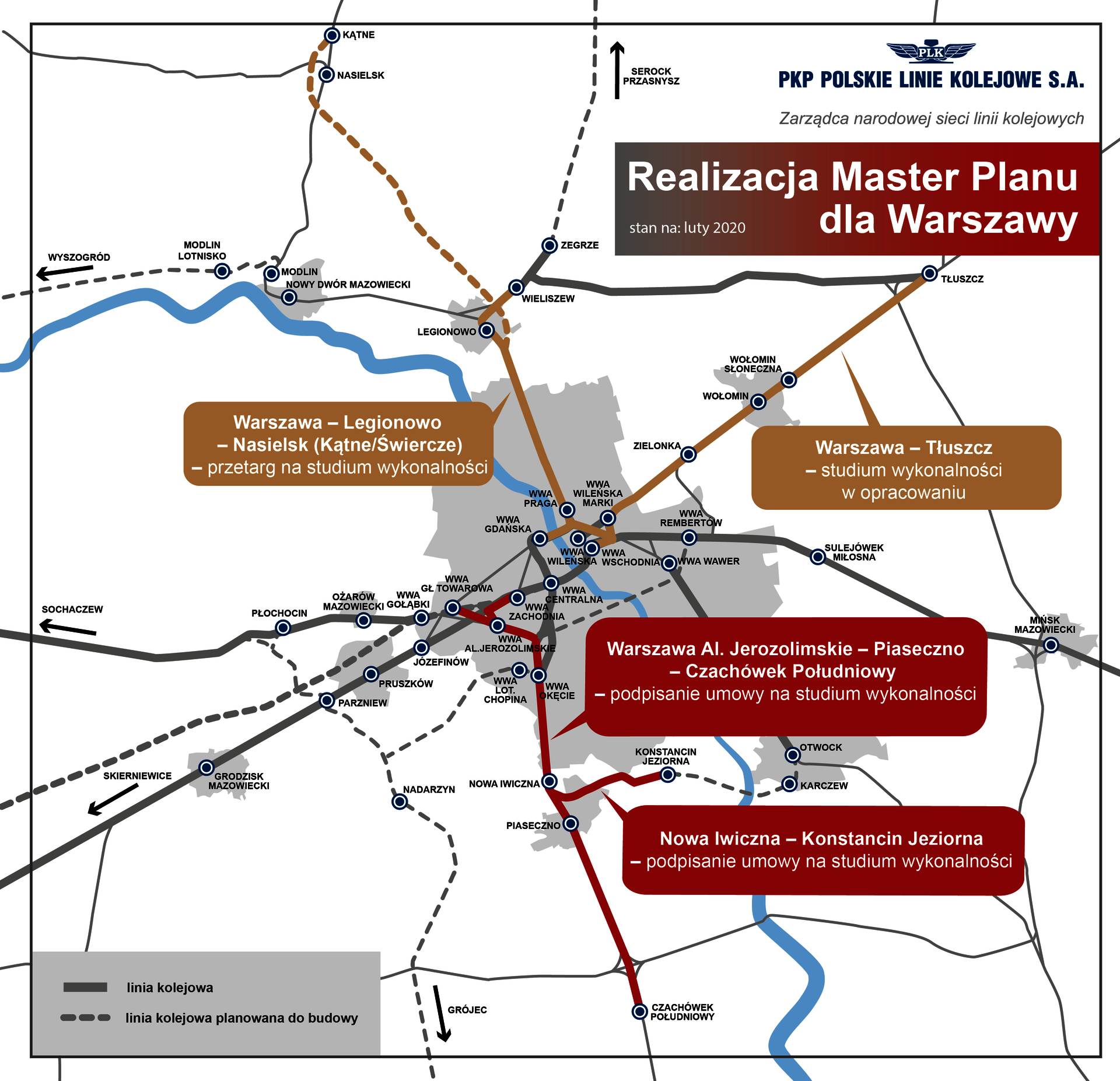 Realizacja Master Planu dla Warszawy - infografika