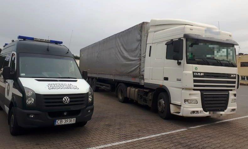 Ciężarówka zatrzymana przez ITD.