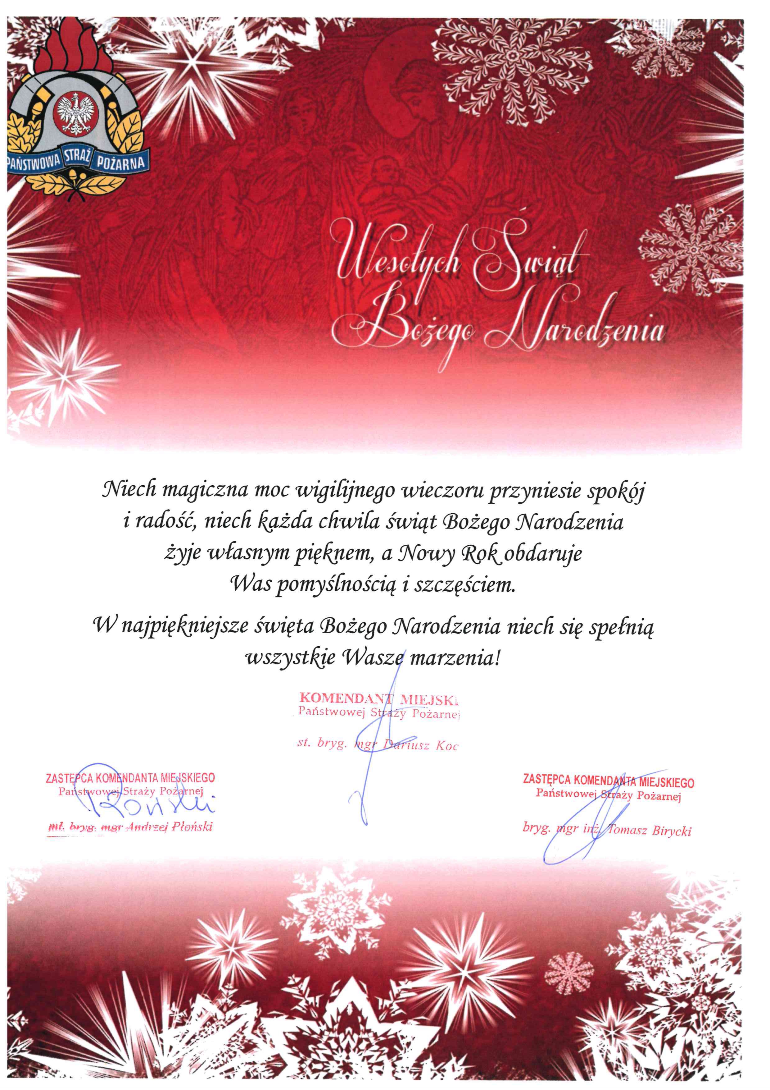 Życzenia Świąteczne