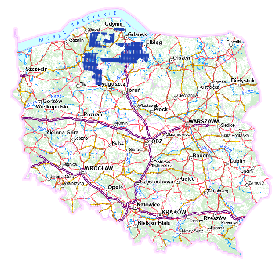 Ilustracja przedstawia zrzut ekranu z zasięgiem nowo przyjętych danych.