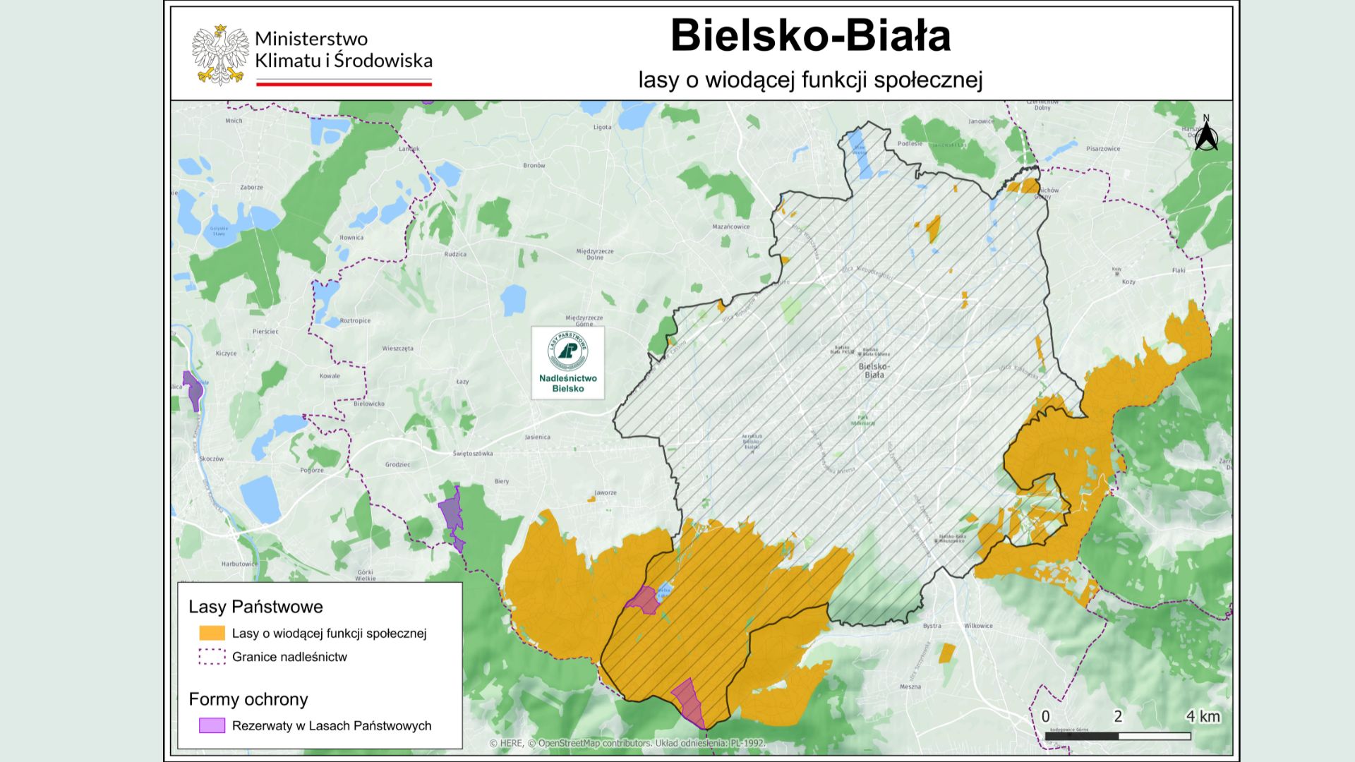 mapa Bielsko-Biała