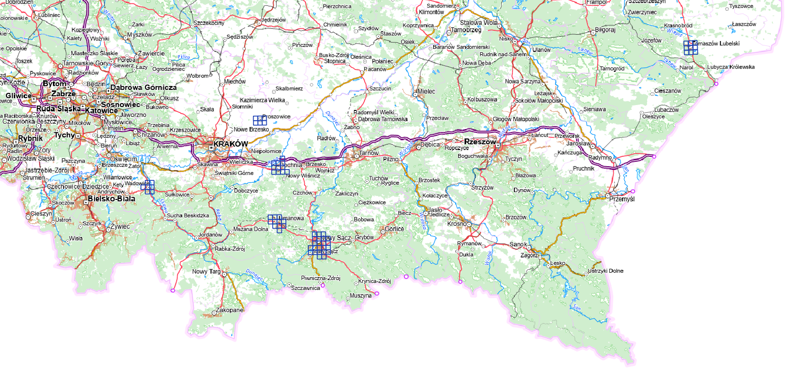 Ilustracja przedstawia zrzut ekranu z zasięgiem nowo przyjętych danych