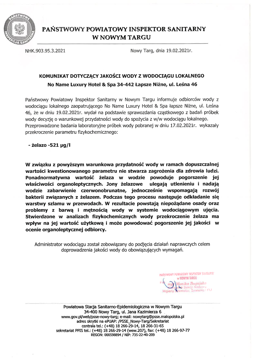 Komunikat woda 19.02.2021 r.
