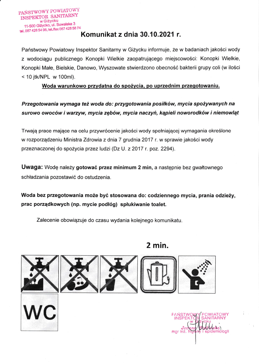 Komunikat z dnia 30.10.2021 r.