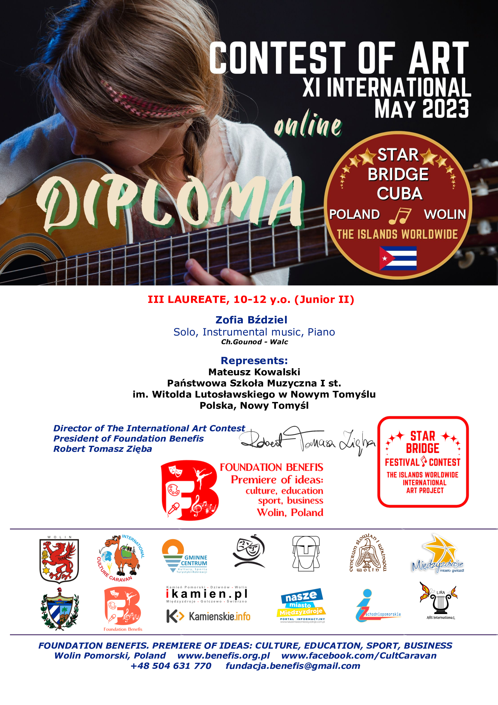 Dyplom - Zofia Bździel