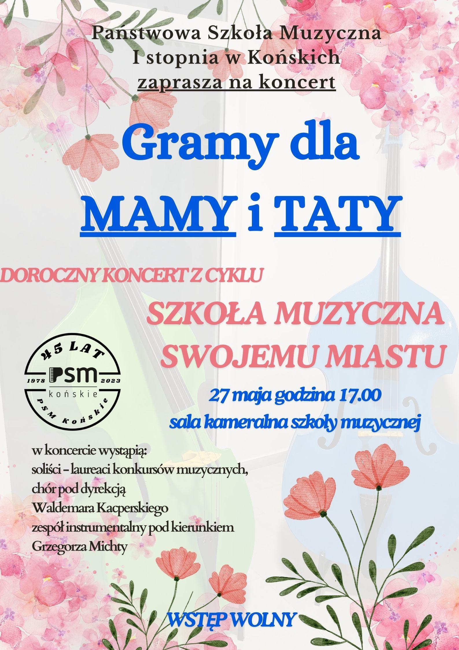 wielobarwny plakat na dzień mamy i taty