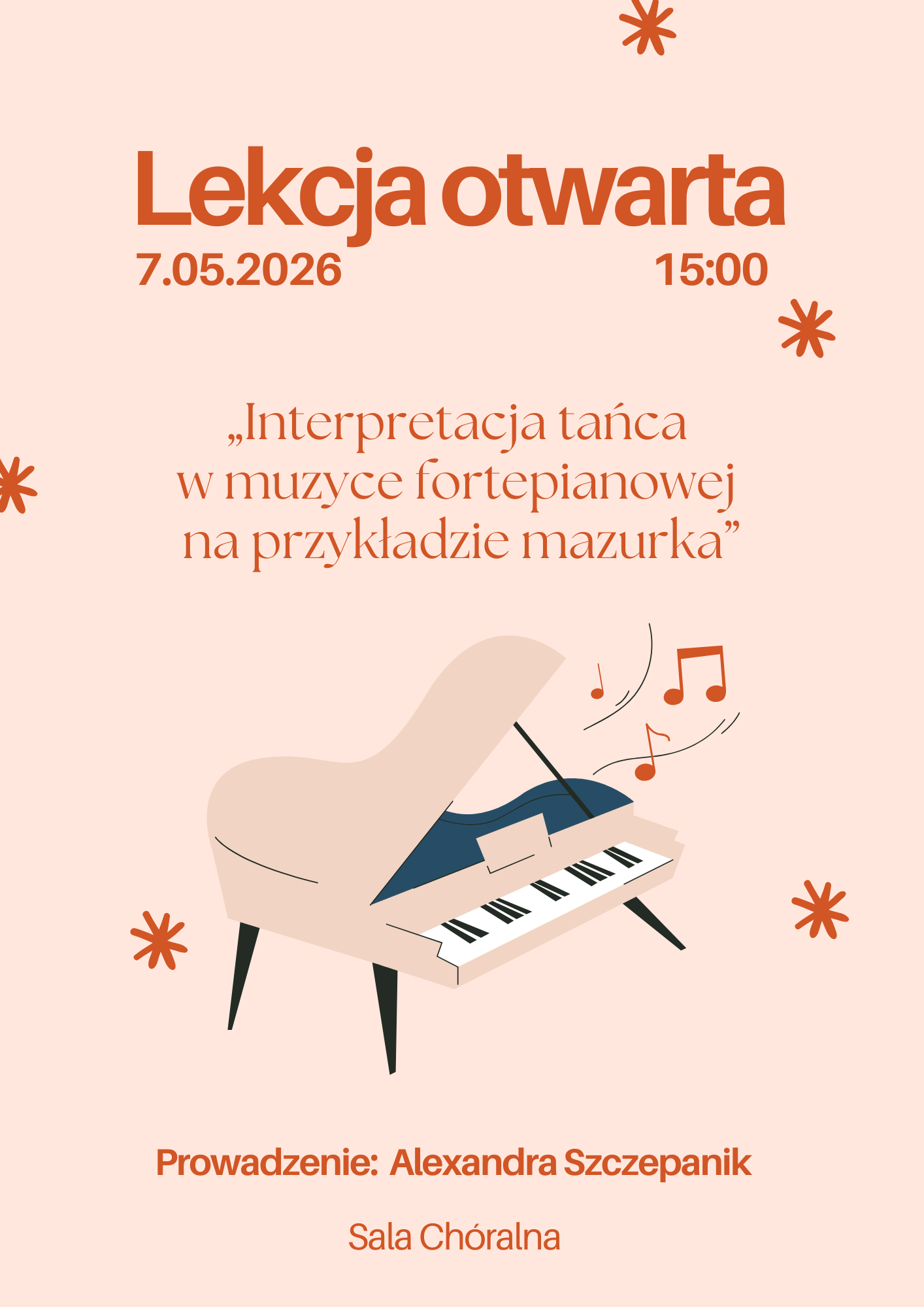 Afisz lekcja otwarta