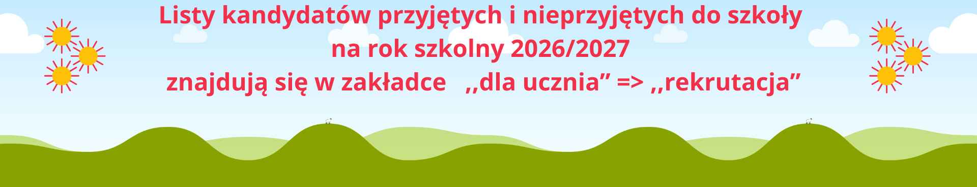 grafika z informacją o listach kandydatów przyjętych i nieprzyjętych