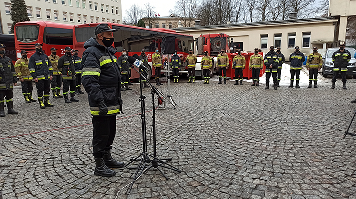 Wyjazd Polskich strażaków na Słowację. Konferencja prasowa