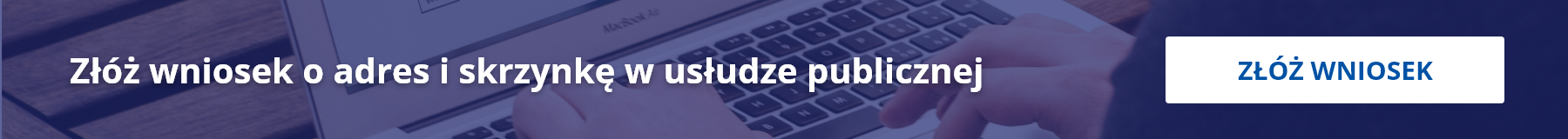 baner Złóż wniosek o adres i skrzynkę