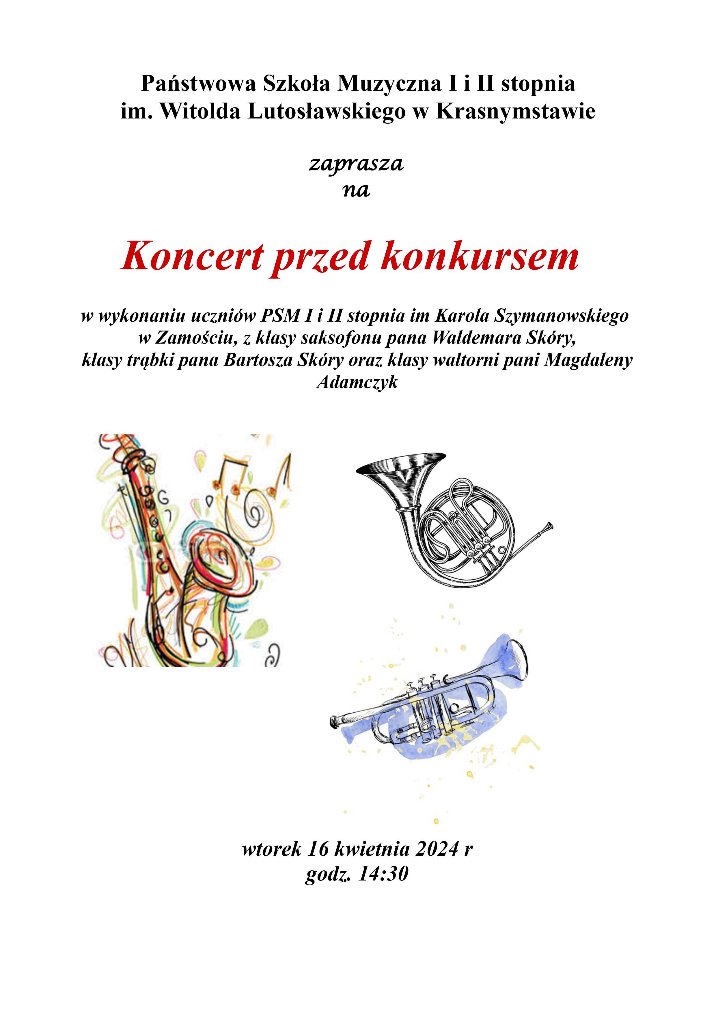 Koncert przed konkursem