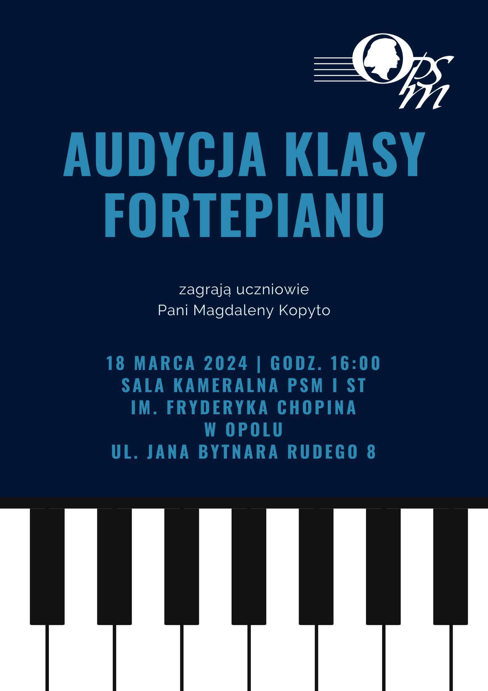 Audycja klasy fortepianu Pani Magdaleny Kopyto