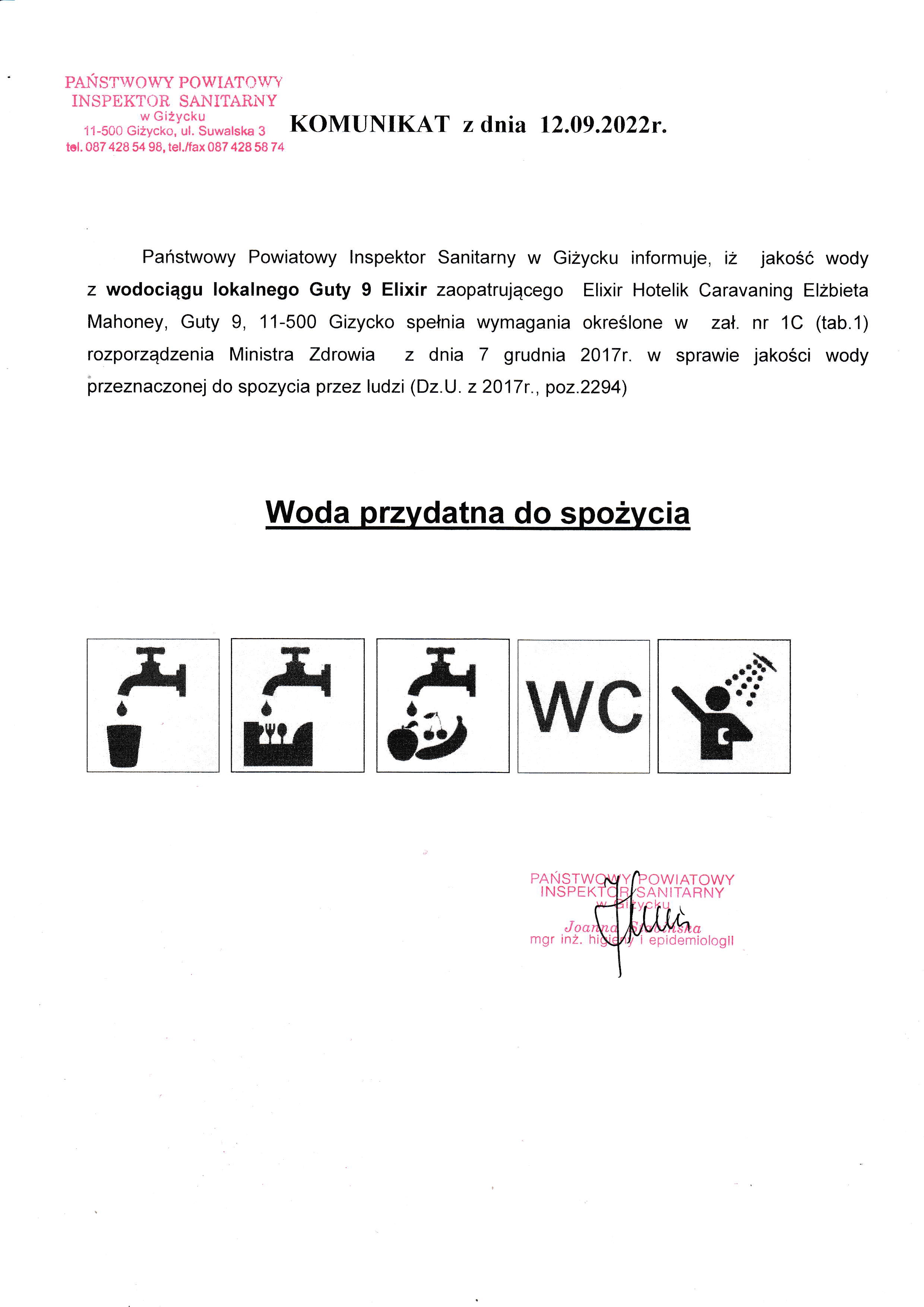 komunikat z dnia 12.09.2022 r.