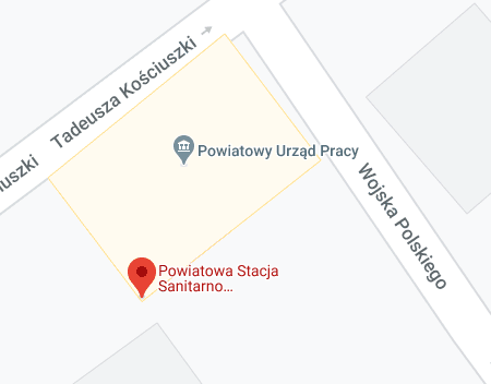Lokalizacja Powiatowej Stacji Sanitarno - Epidemiologicznej w Trzebnicy
