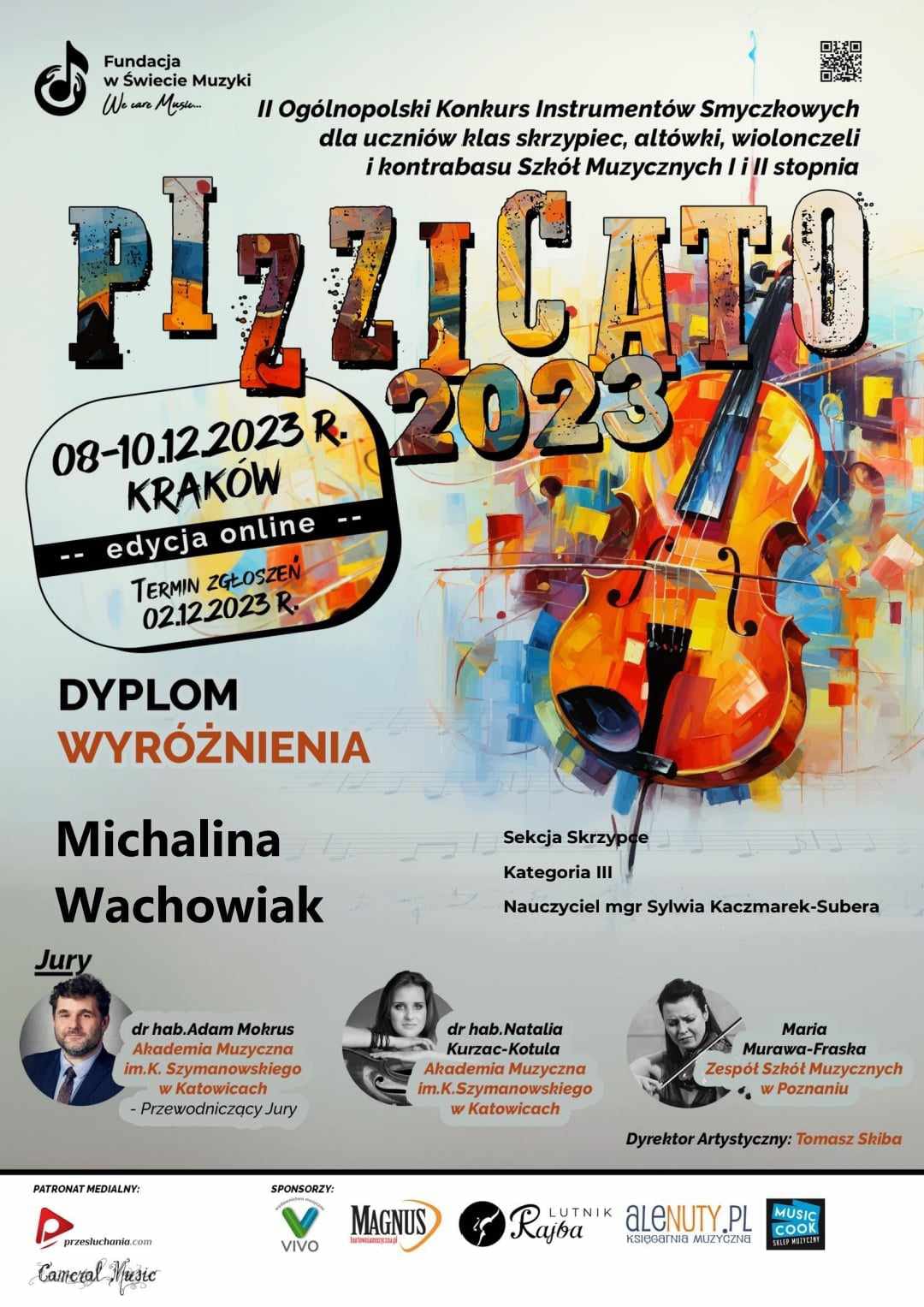 Dyplom - Wyrównienie dla Michaliny Wachowiak