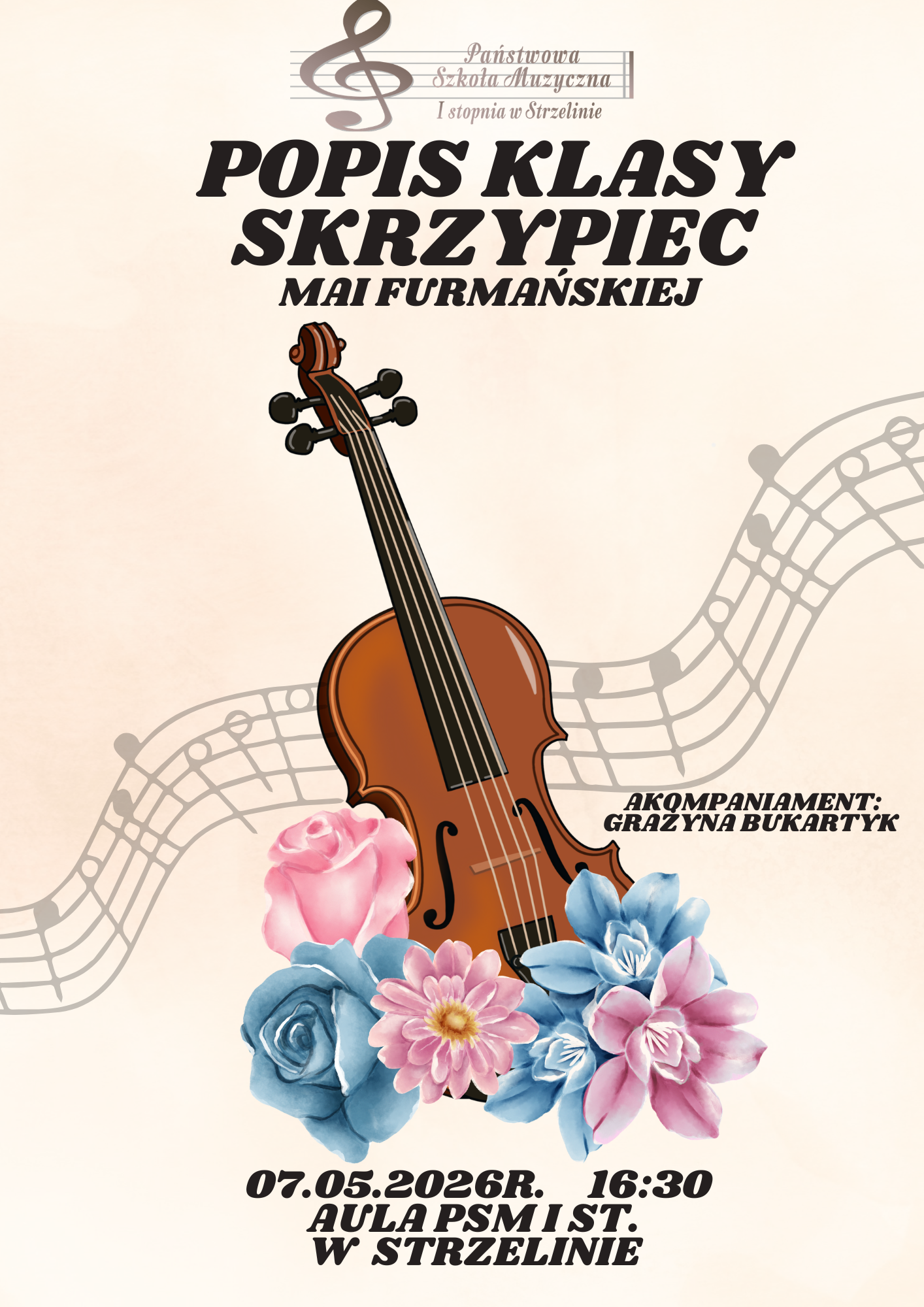 Popis klasy skrzypiec Mai Furmańskiej - 07.05.2026 r.