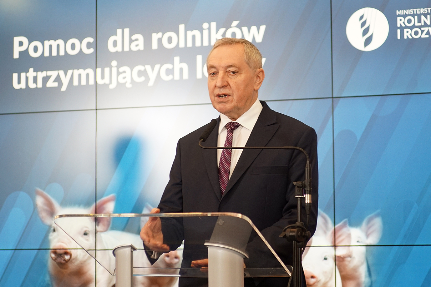 Wicepremier Henryk Kowalczyk podczas wystąpienia na konferencji (fot. MRiRW)