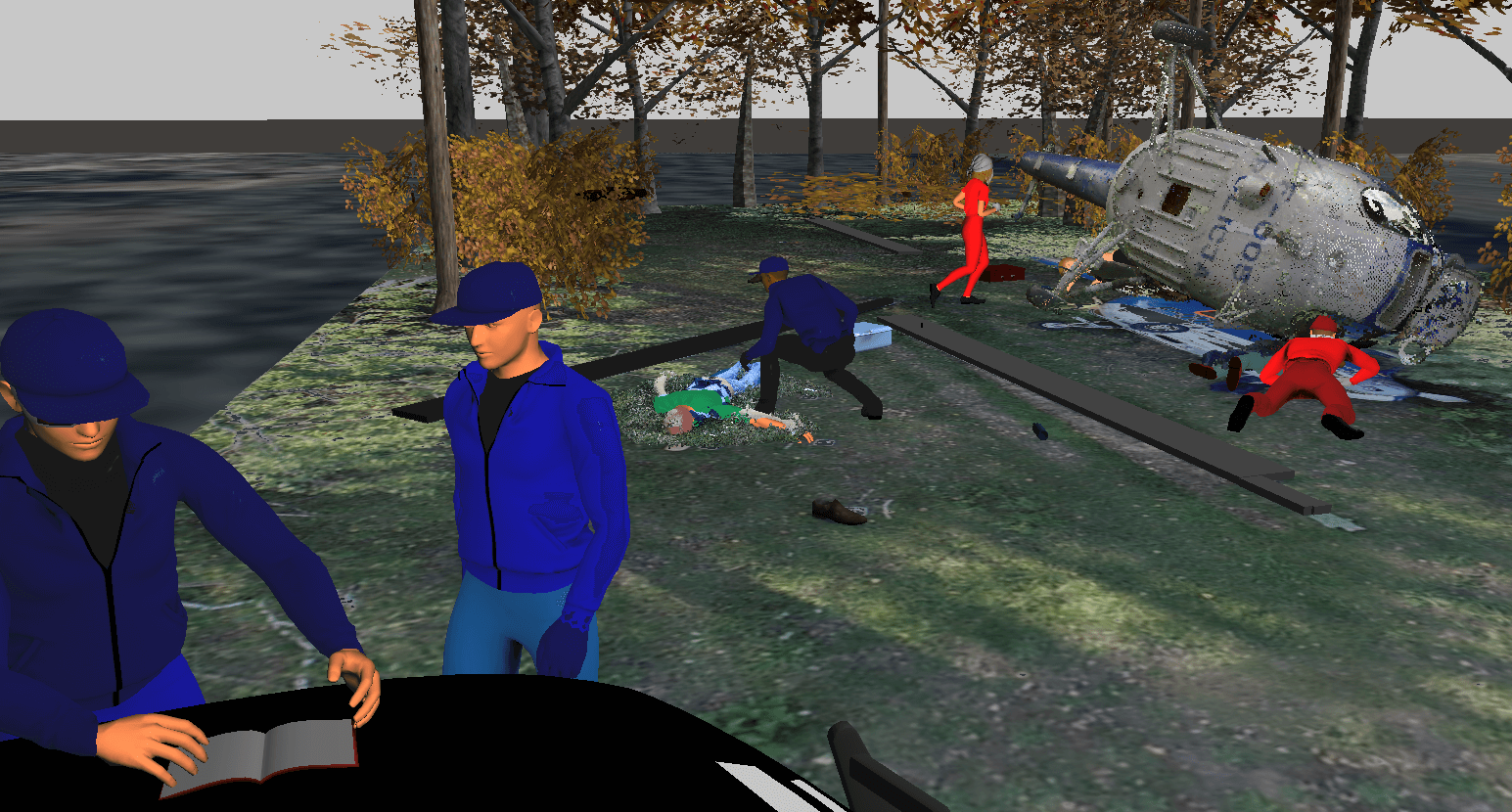 Komputerowa symulacja katastrofy śmigłowca