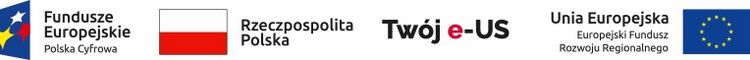Symbole Fundusze Unijne, Rzeczpospolita Polska, Twój e-US, Unia Europejska
