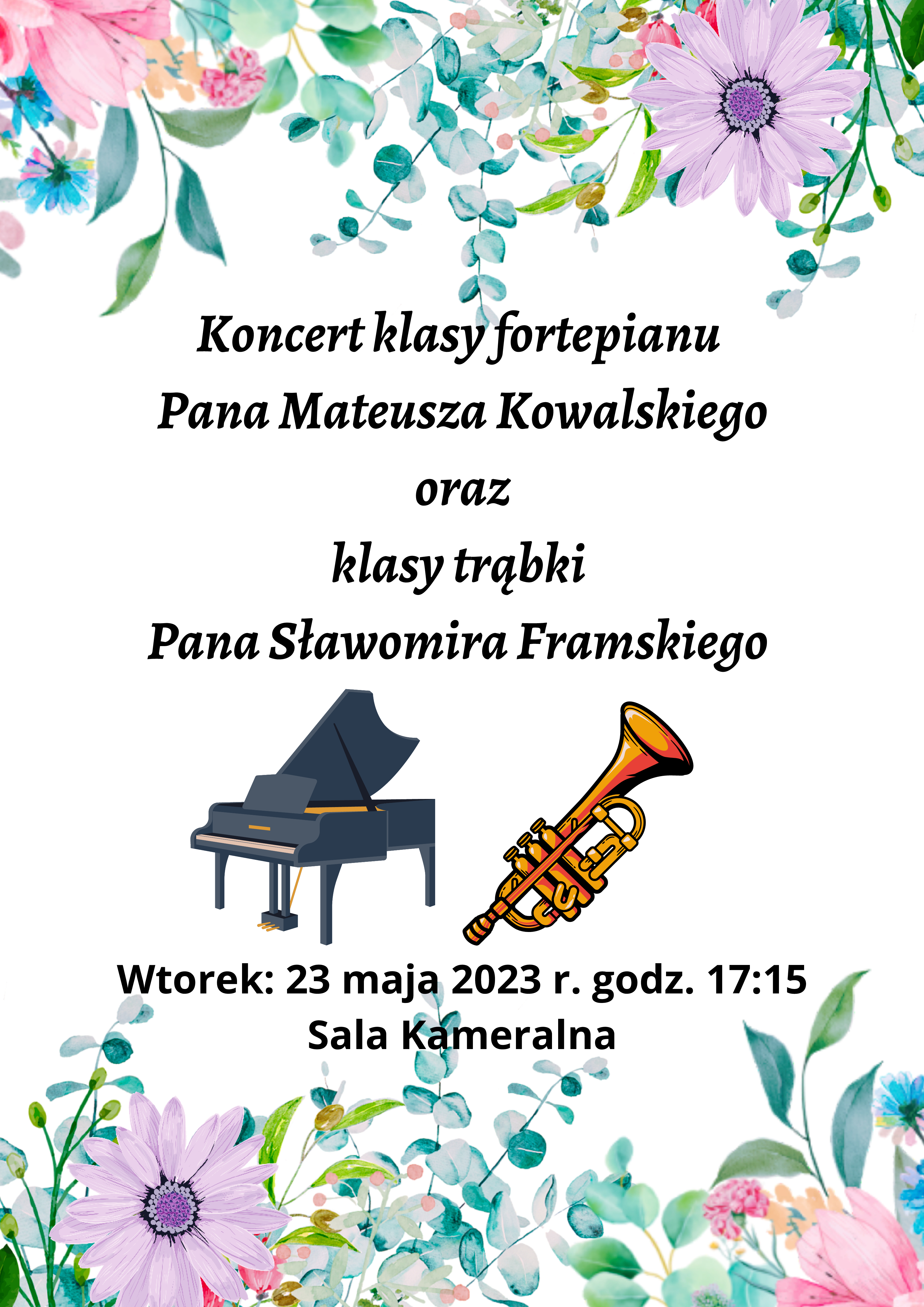 Koncert klasy trąbki i fortepianu