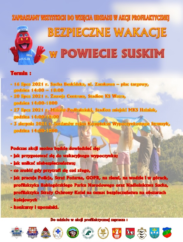 BEZPIECZNE WAKACJE W POWIECIE SUSKIM