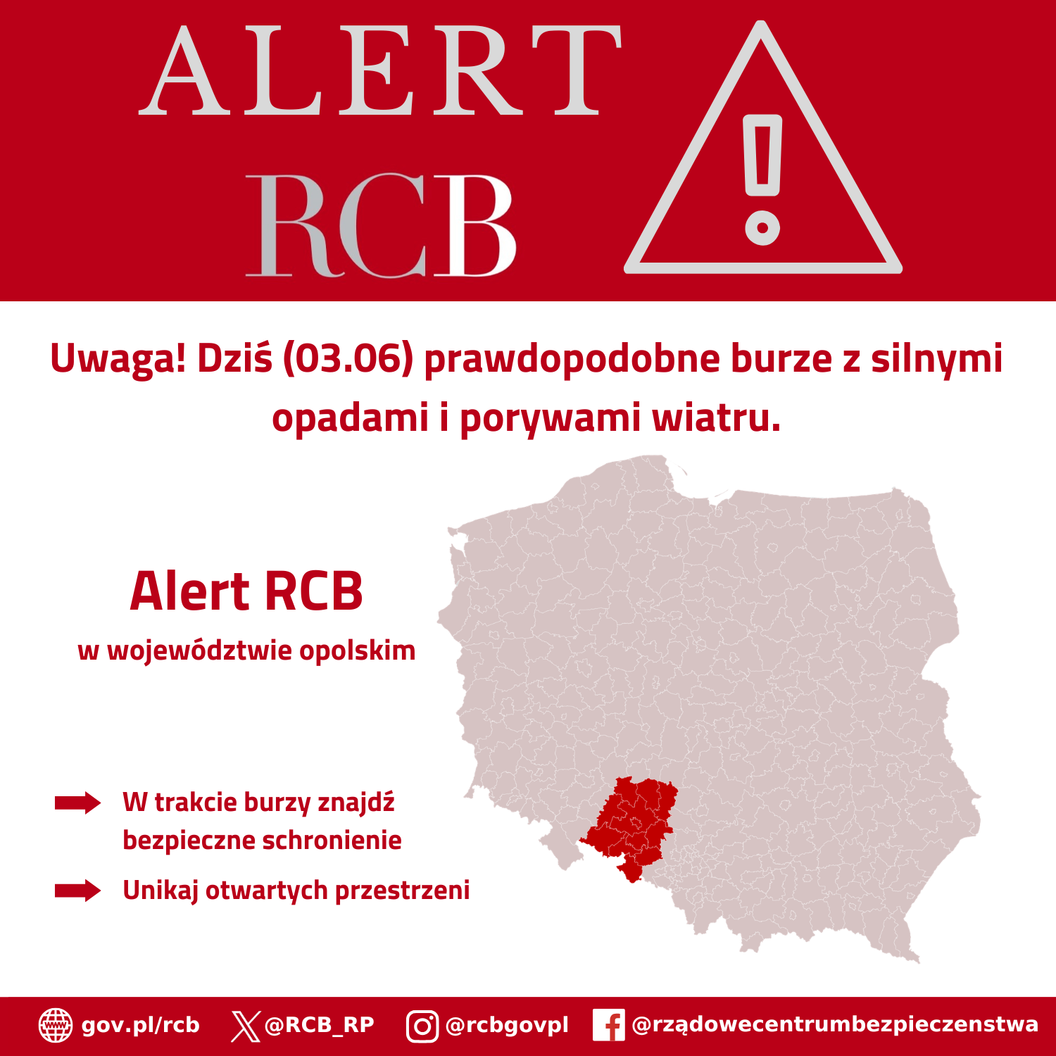 Alert RCB 3 czerwca