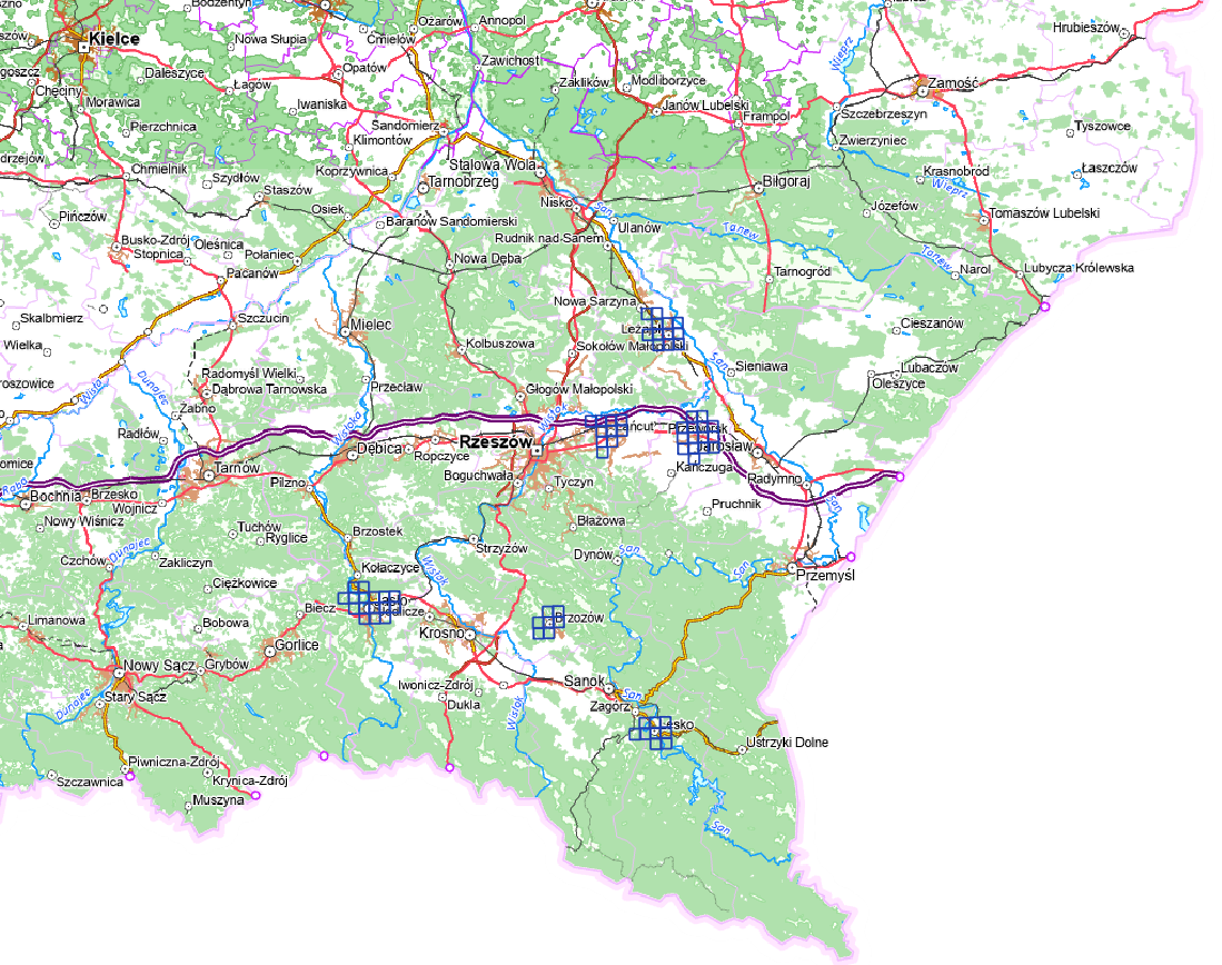 Ilustracja przedstawia zrzut ekranu z zasięgiem nowo przyjętych danych