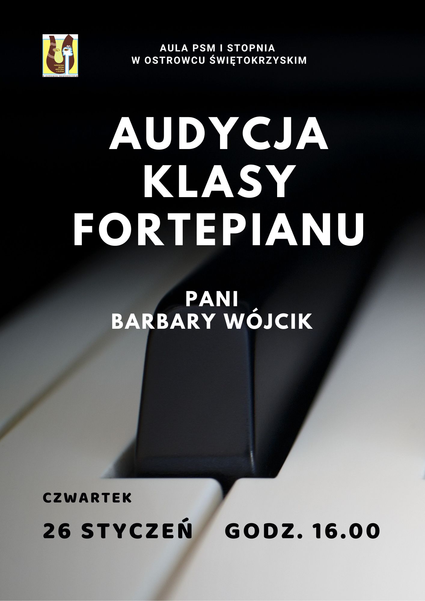 Audycja Klasy Fortepianu p. Barbary Wójcik