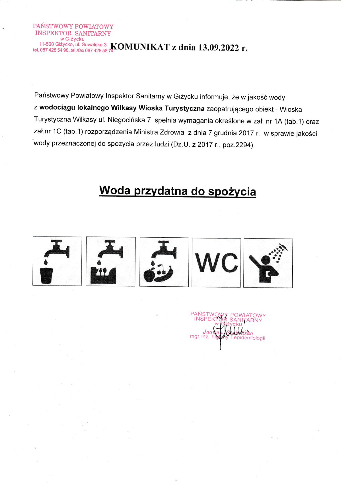 Komunikat z dnia 13.09.2022 r