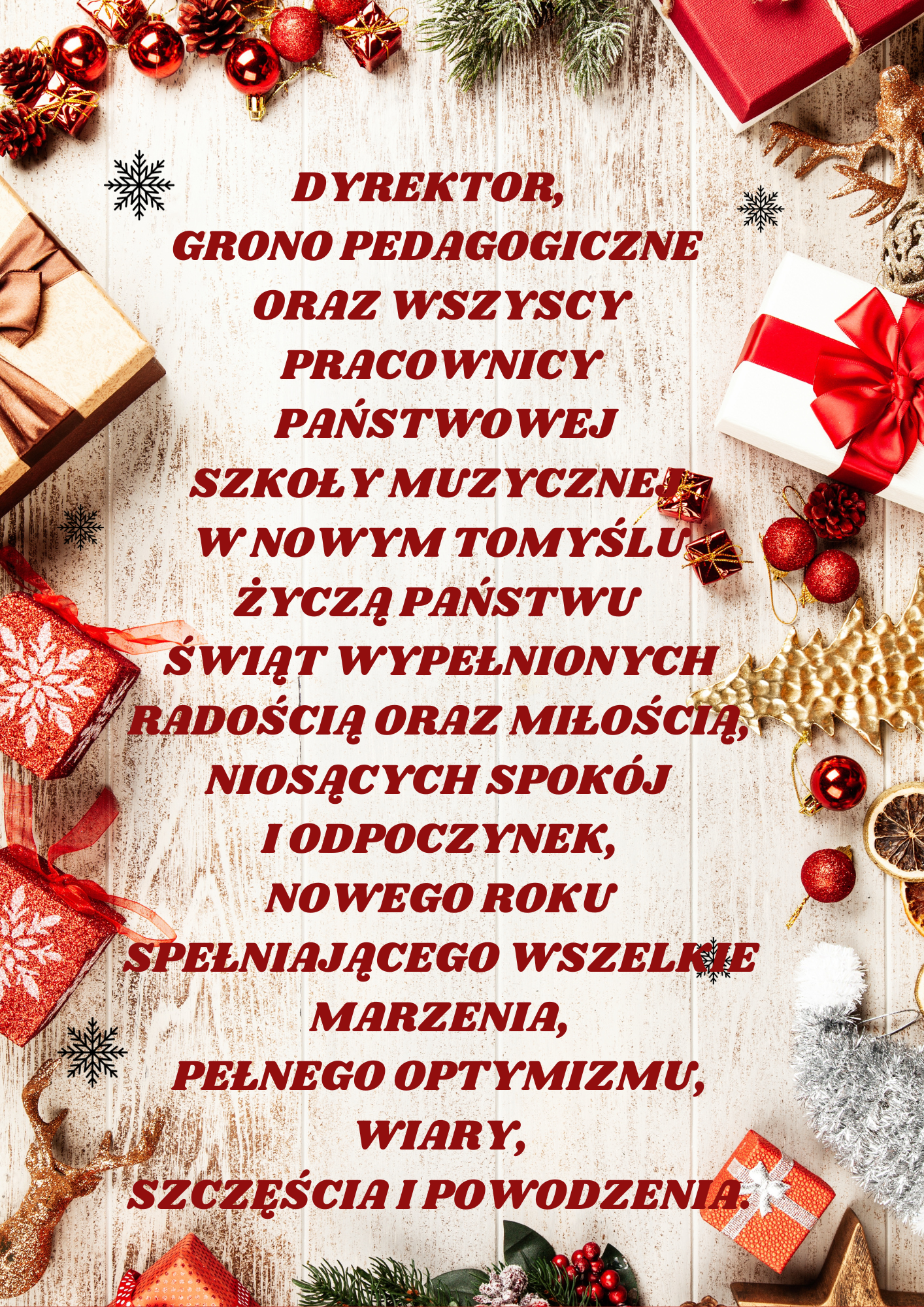 Plakat - Życzenia Świąteczne