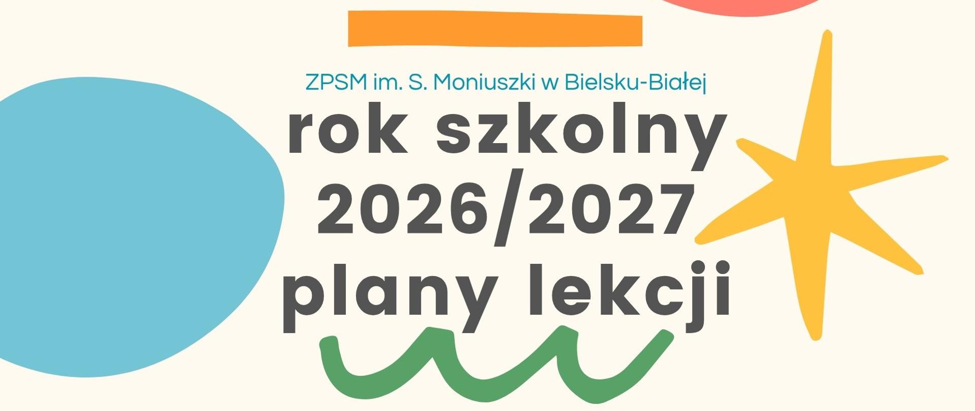 Plan zajęć 2026/2027