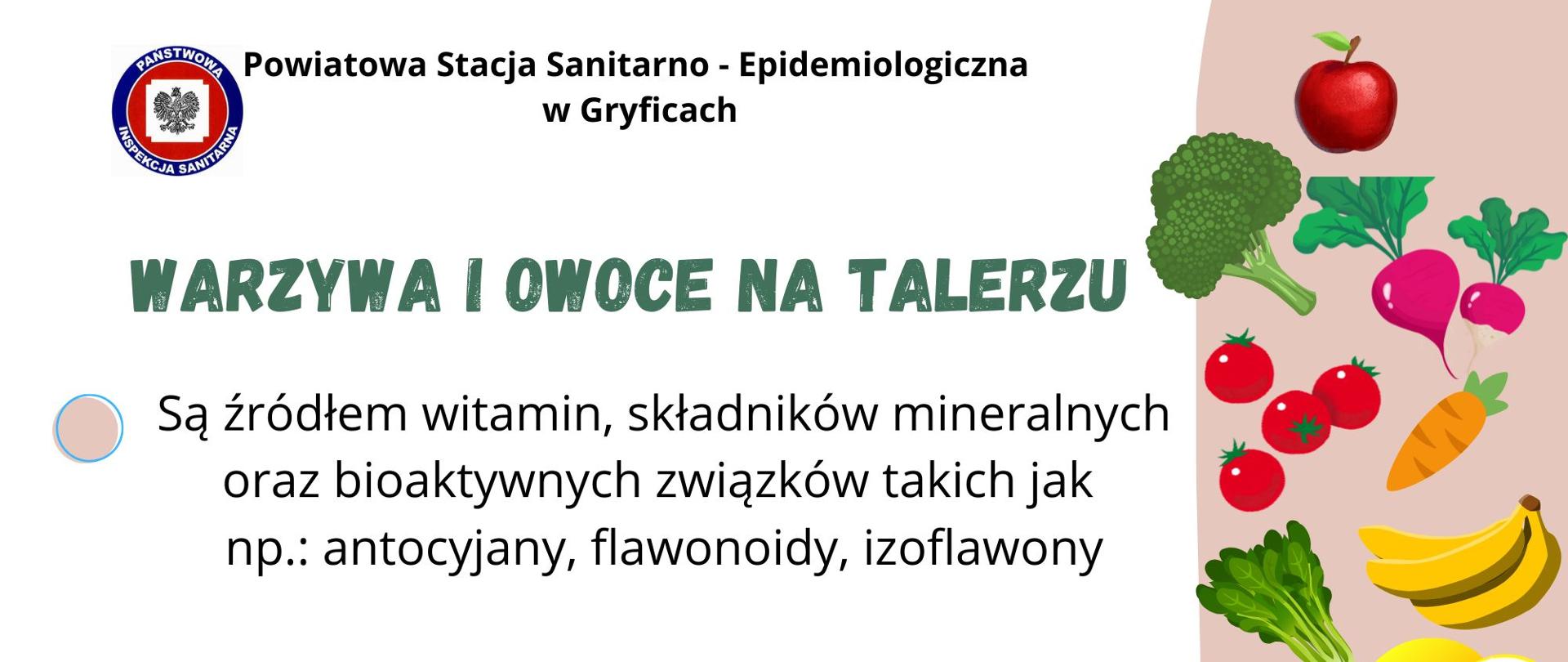 Warzywa i owoce na talerzu