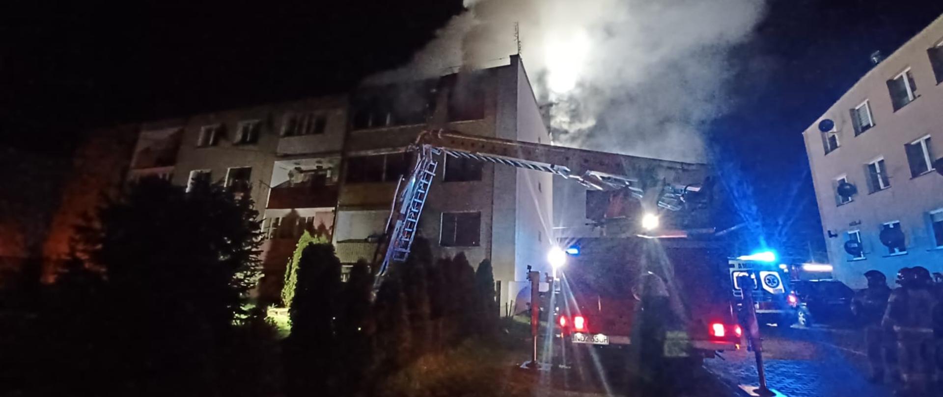 Pożar mieszkania w miejscowości Białuty