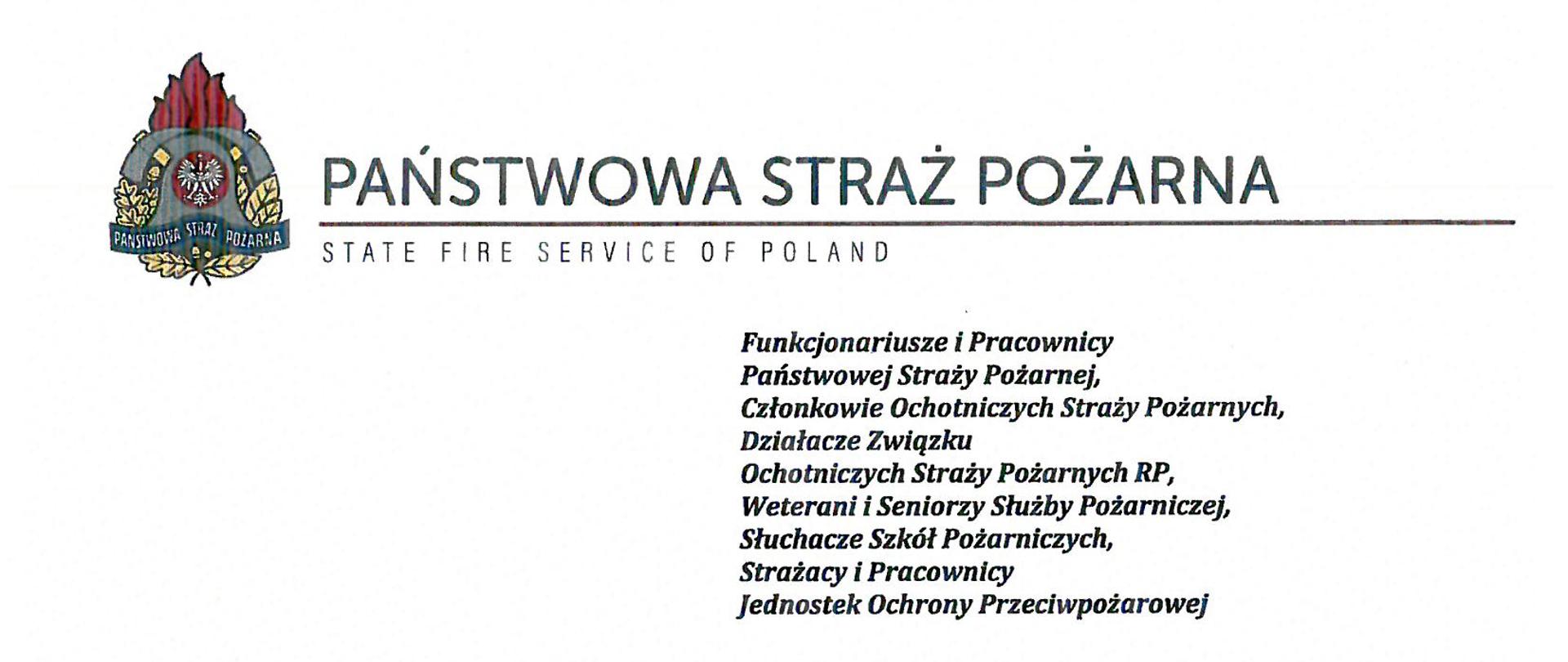 Życzenia kierownictwa PSP na Dzień Strażaka 2022