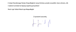Święto Niepodległości 11 listopada - życzenia Min. Szynkowski vel Sęk