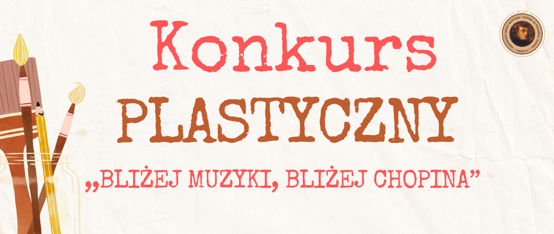 baner na beżowym tle, na środku napis, po prawej logo