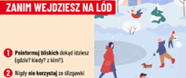 Ilustracja - zabawa na lodzie zawsze niesie ze sobą niebezpieczeństwo