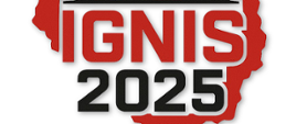 Grafika przedstawia napis IGNIS 2025