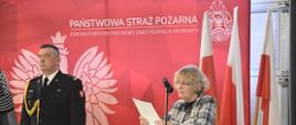 Pożegnanie Komendanta Powiatowego PSP w Obornikach ze sztandarem