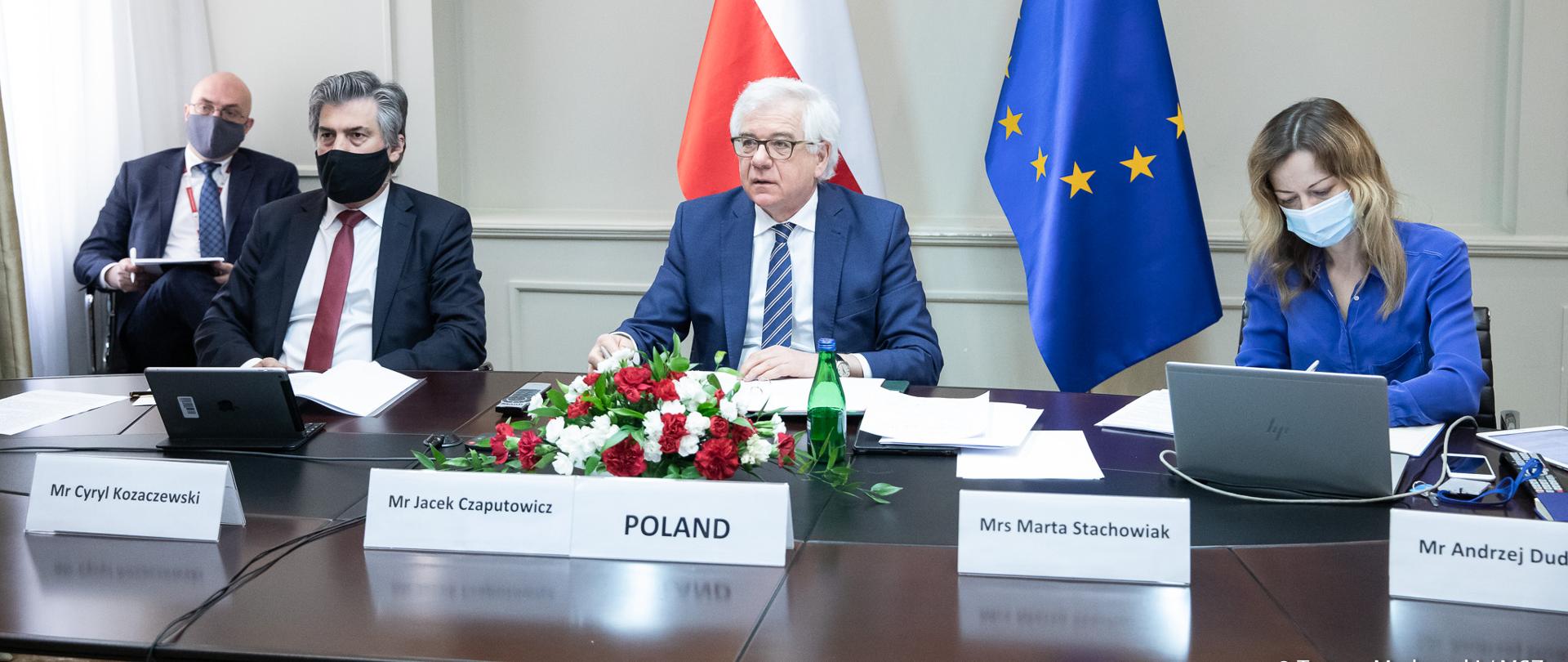 2020.05.29 Warszawa . Minister Jacek Czaputowicz . Wideokonferencja FAC .
Fot. Tymon Markowski / MSZ